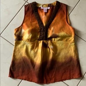 Sleeveless Linen Top